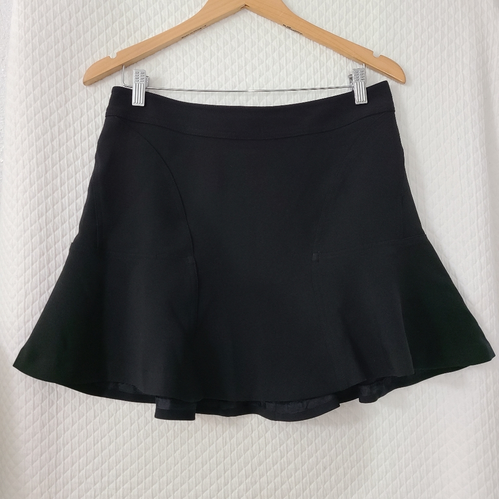 Worthington black mini flaired skirt